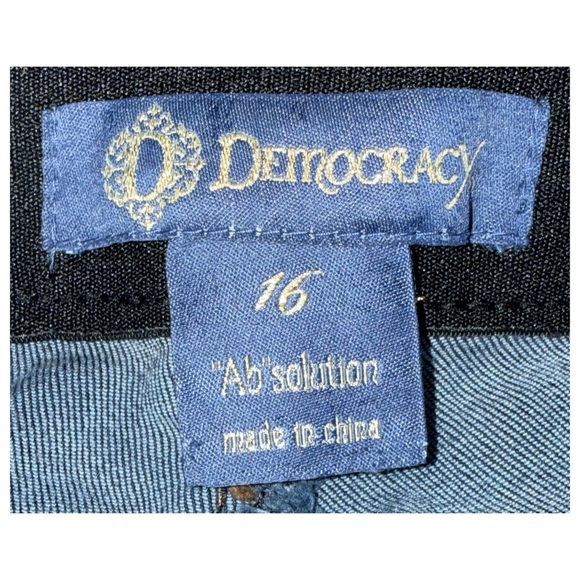 Democracy - “Ab”solution Dark Wash Skinny Jeans - Stretch Denim - Size 16 - Picture 4 of 8